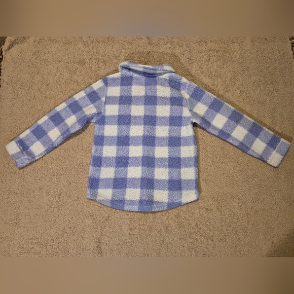 Girl's Roxy Plaid Sherpa Shirt Jacket M 8-10 LIKE NEW - Picture 6 of 13